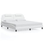 vidaXL Cadre de lit avec LED sans matelas blanc 180x200 cm