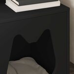 vidaXL Maison pour chat Noir 42 5 x 40 x 53 5 cm Bois d'ingénierie