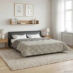 vidaXL Duvet d'hiver Matelassé Gris clair 240 x 260 cm