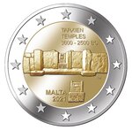 Pièce de monnaie 2 euro commémorative Malte 2021 BU - Tarxien