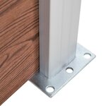 vidaXL Panneau de clôture WPC 95x(105-180) cm Marron