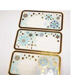 12 étiquettes adhésives de Noël - Flocons