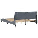 vidaXL Cadre de lit avec LED sans matelas gris foncé 160x200cm velours
