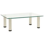 vidaXL Meuble TV Transparent 40x35x17 cm Verre trempé