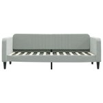 vidaXL Lit de jour avec lit gigogne gris clair 80x200 cm velours