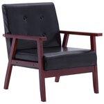 vidaXL Fauteuil noir similicuir