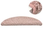 vidaXL Tapis de marches d'escalier 15 Pièces Rose clair 56x17x3 cm