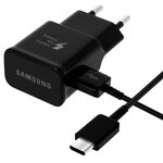 Samsung chargeur secteur rapide noir usb type c