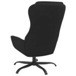 vidaXL Chaise de relaxation Noir Similicuir daim