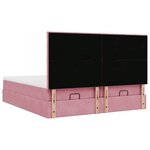 vidaXL Cadre de lit ottoman avec matelas rose 200x200 cm velours