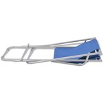 vidaXL Chaises inclinables de terrasse lot de 2 Acier Bleu