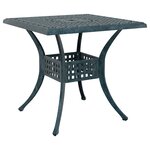 vidaXL Ensemble de tables de jardin 3 Pièces Vert Aluminium coulé