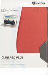 Étui de protection à rabat ngs pour tablettes 10"max (rouge)