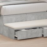 Tiroirs de lit vidaXL Gris béton 100x36 5x16 5 cm en bois d'ingénierie