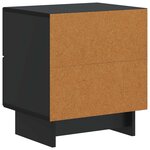 vidaXL Cabinet de chevet Noir 43 x 34 5 x 47 5 cm Bois d'ingénierie