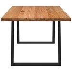 vidaXL Table à manger marron clair bois de chêne massif rectangulaire