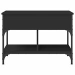 vidaXL Table basse noir 70x50x50 cm bois d'ingénierie et métal