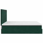 VidaXL Cadre de lit ottoman avec matelas vert foncé 180x200cm velours