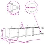 Jardinières vidaXL avec système d'irrigation 4 Pièces Gris clair