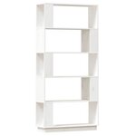 vidaXL Bibliothèque/Séparateur de pièce Blanc 80x25x163 5cm Pin massif