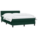 vidaXL Sommier à lattes de lit et matelas vert foncé 160x220cm velours