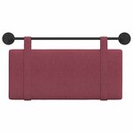 vidaXL Tête de lit suspendue Bordeaux Tissu