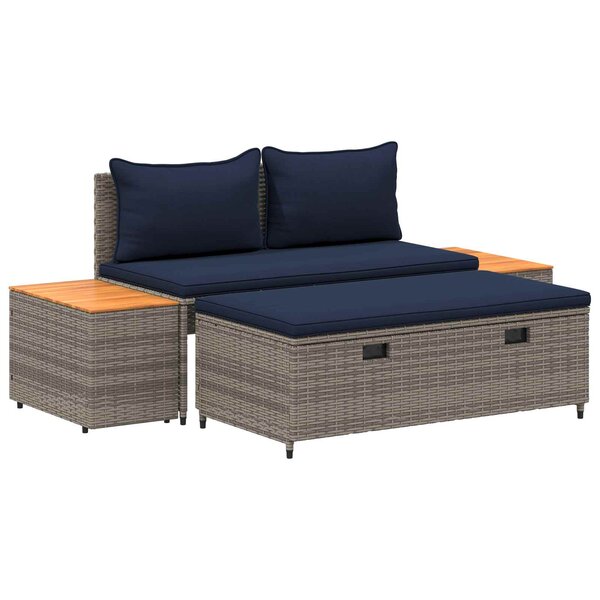 vidaXL Ensemble de canapés d'extérieur 4 -Seater 4 pc 55 x 30 x 39 cm