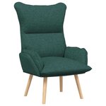 vidaXL Fauteuil relaxant Vert foncé 69 x 74 x 93 cm tissu
