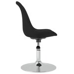 vidaXL Chaises pivotantes à manger lot de 4 Noir Tissu