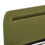 vidaXL Cadre de lit avec LED Vert Tissu 180 x 200 cm