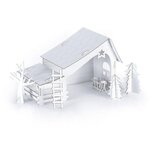 4 crèches pré-découpées en carton 29 x 19 cm