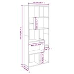 vidaXL Bibliothèque Chêne fumé 67x24x161 cm Bois d'ingénierie