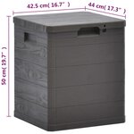 vidaXL Boîte de rangement de jardin 90 L Marron