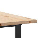 vidaXL Table à manger cadre en O 200x100x75 5 cm bois pin massif fonte