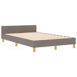 vidaXL Cadre de lit en Taupe - 120x190 cm  Tissu