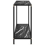 vidaXL Table console Noir 120x35x75 cm Verre trempé