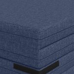 vidaXL Canapé-lit pliable 140 x 67 x 45 cm Bleu