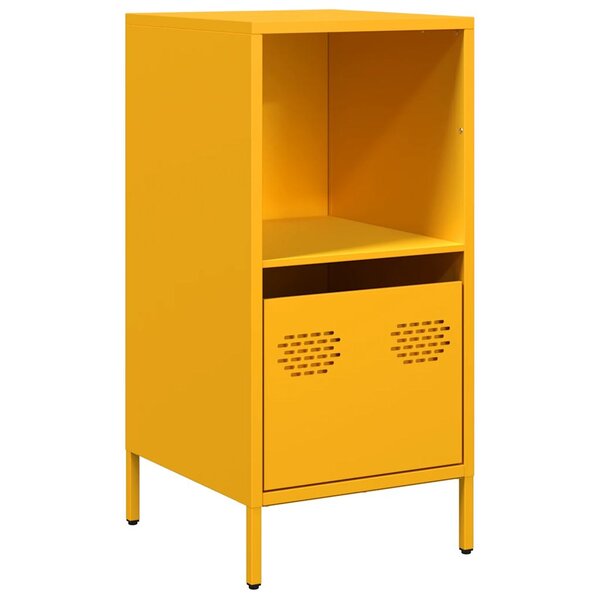 vidaXL Buffet jaune moutarde 35x39x73 5 cm acier laminé à froid