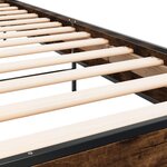 vidaXL Cadre de lit sans matelas chêne fumé 90x200 cm