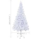 vidaXL Arbre de Noël artificiel pré-éclairé/boules 180 cm 620 branches