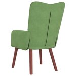 vidaXL Fauteuil relaxant Vert clair 63 x 67 x 94 cm Velours