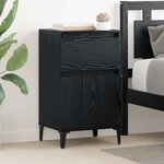 vidaXL Cabinet de chevet avec tiroir 2 Pièces Chêne noir 40 x 35 x 70 cm