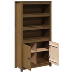 vidaXL Buffet haut Marron miel 80x35x154 cm Bois massif de pin