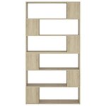 vidaXL Bibliothèque/Séparateur de pièce Chêne Sonoma 100x24x188 cm