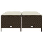 vidaXL Tabourets de jardin avec coussins lot de 4 marron poly rotin