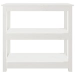 vidaXL Table console Blanc 80x40x74 cm Bois massif de pin
