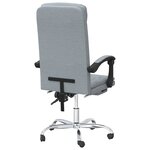 vidaXL Fauteuil inclinable de bureau Gris clair Tissu