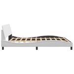 vidaXL Cadre de lit Dover blanc 183x213 cm similicuir
