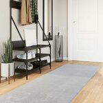 vidaXL Tapis doux à poils moyens et lavable HUARTE Gris 80 x 500 cm