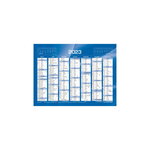 Calendrier  2023 - 14 mois - 18 x 13.5 cm - couleur bleu